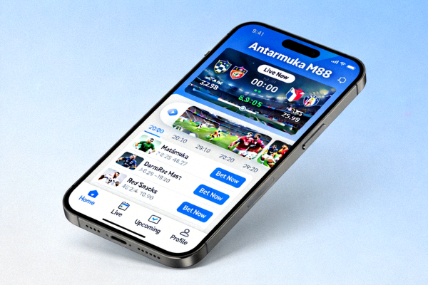 Antarmuka M88 msports mobile yang dioptimalkan untuk penggunaan di smartphone